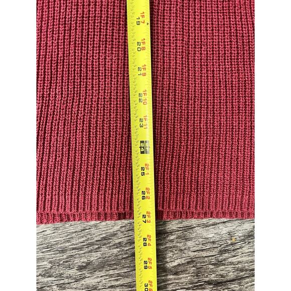 H&M Large Red Knit Sweater Side Zip Pullover Long Sleeve Casual Women’s - Picture 6 of 8